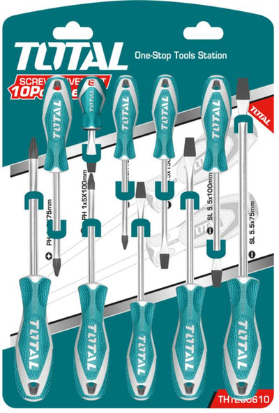 TOTAL 10 Pcs screwdriver set (THT250610)
