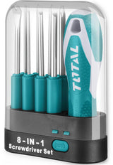 TOTAL INTERCHANGEABLE SCREWDRIVER SET 9 PCS