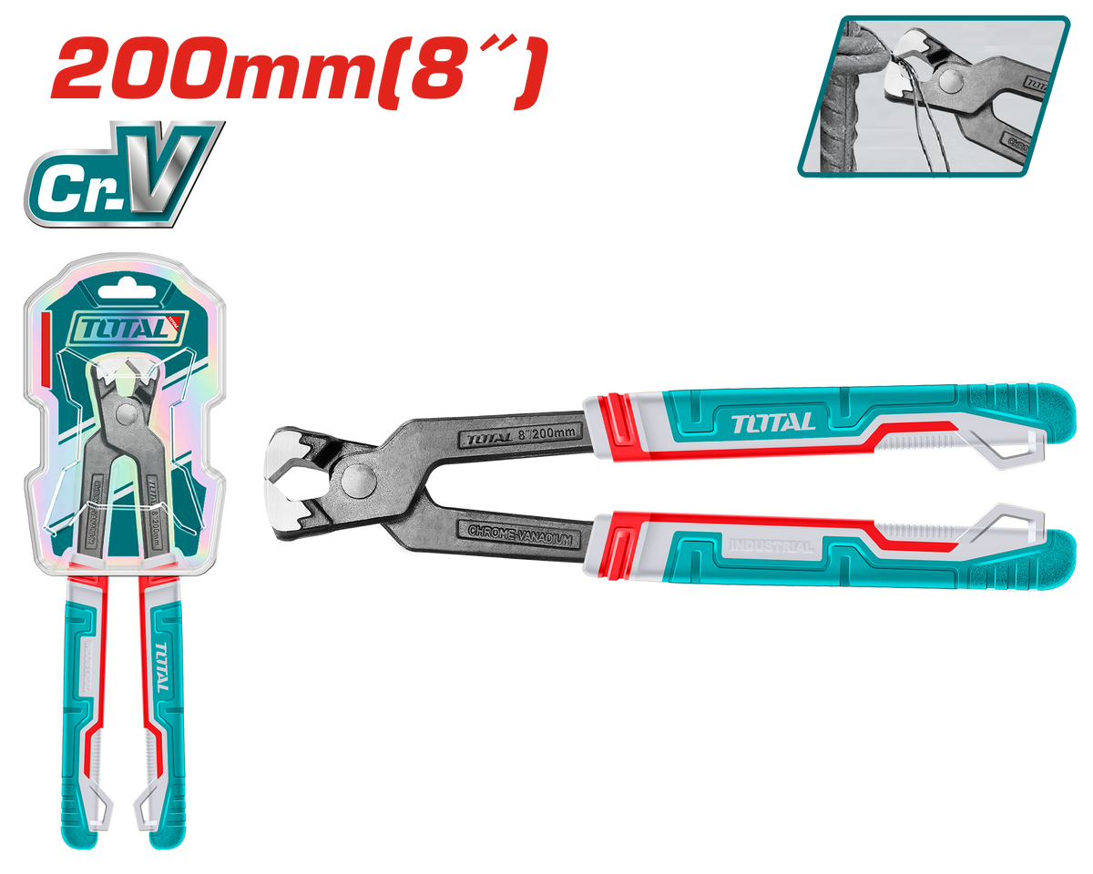 TOTAL Rabbet Plier 200mm | 8" – Cr-V with Plastic Handle (THT2881)