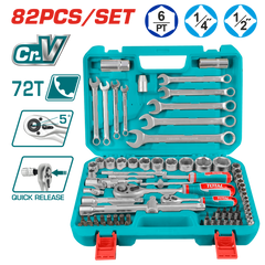 1/4˝ & 1/2˝ Drive Socket Set | 82-Piece by Total (THT421802)