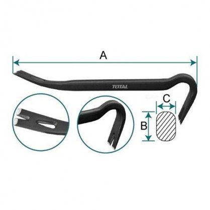 عتلة هدم 610 ملم (THT431242) من توتال – أداة متينة للاستخدام الشاق