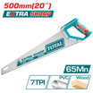TOTAL Hand Saw 500mm | 20" – 7TPI Extra Sharp Wood Cutting Saw (THT55206)