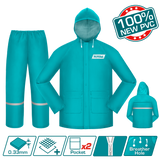 TOTAL Rain Suit – PVC + Polyester, Waterproof with Reflective Strip (THTRS031)