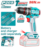 TOTAL Brushless Cordless Impact Drill 96N.m - Battery & Charger Sold Separately (TIDLI209681)