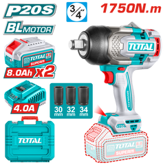 TOTAL Cordless Impact Wrench 20V Brushless – 3/4” | 1750Nm (TIWLI20175)