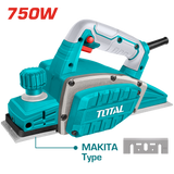 TOTAL Electric Planer 750W with 82mm Width & 2mm Depth – Heavy Duty Aluminum Base (TL7508226)