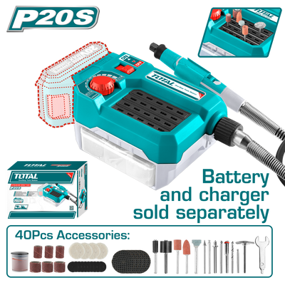 TOTAL Lithium-Ion Grinder 20V Battery & Charger Sold Separately (TMGLI2001)