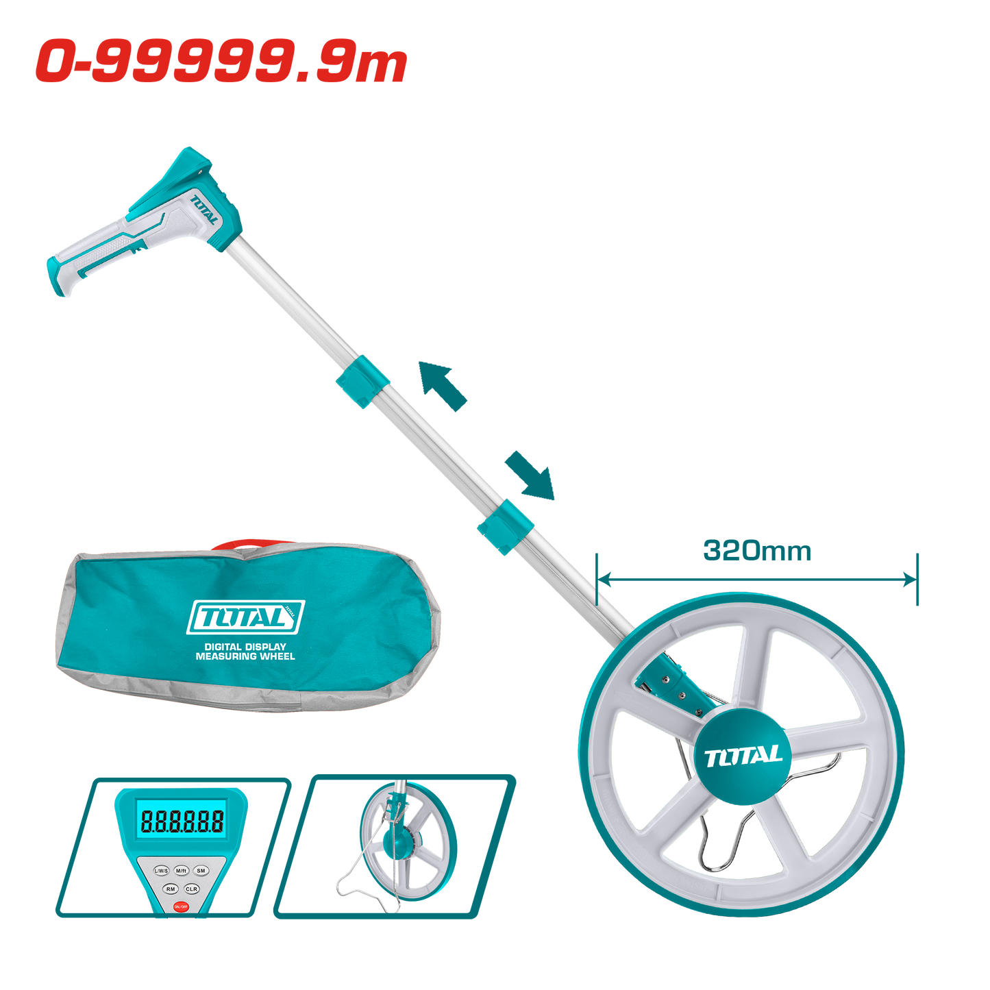 Total Digital Display Measuring Wheel (TMT19923) – Up to 99999.9m