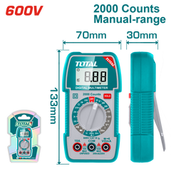 TOTAL Digital Multimeter – True RMS, Backlight & Non-Contact Voltage Detection (TMT5360011)