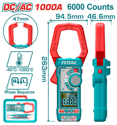 Total TMT7610002 DC/AC Clamp Meter with TRMS 6000 Counts Display