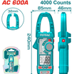 TOTAL Digital AC Clamp Meter 600A – TRMS 4000 Counts