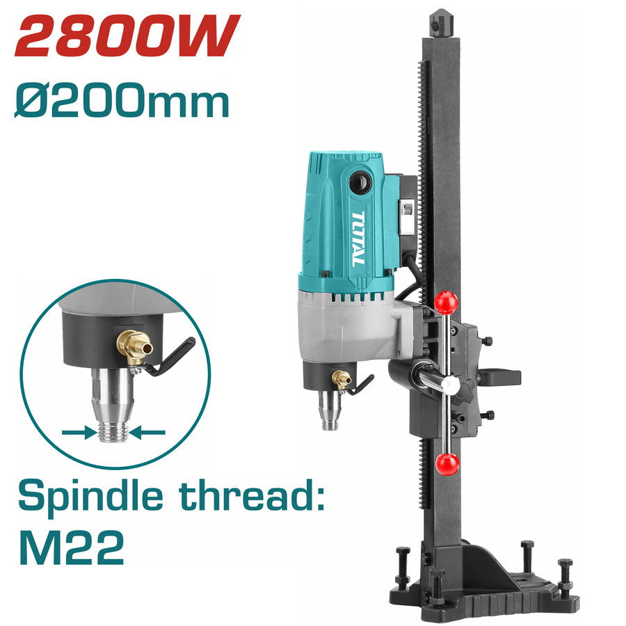 TOTAL 2800W Diamond Drilling Machine 8-inch Core Drill