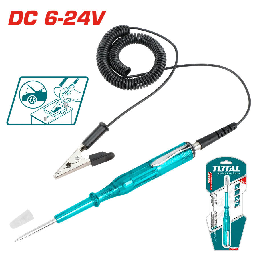 TOTAL 6-24V Circuit Tester Precision Automotive & Electrical Tool