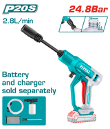 TOTAL Cordless Pressure Washer 24.8Bar | 20V - Battery & Charger Sold Separately (TPWLI2036)