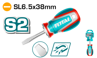 TOTAL Slotted Screwdriver SL6.5 x 38mm (TSDSL6038)