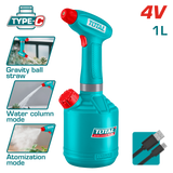 TOTAL Battery Sprayer 4V | 1L – Portable Electric Sprayer with 90min Work Time (TSPP3701)