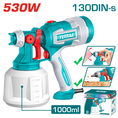 TOTAL Electric Spray Gun 530W with 1000ml Container (TT4506)
