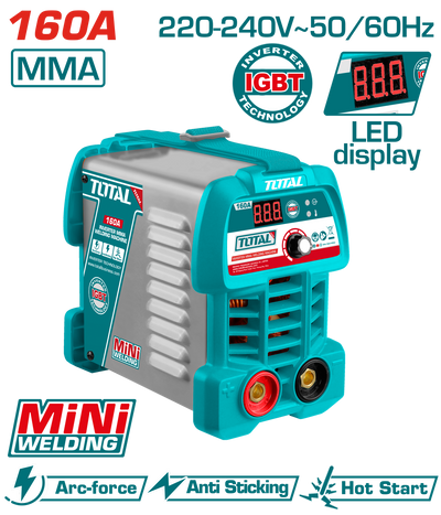 TOTAL Inverter MMA Welding Machine 160A - IGBT (TW216049)