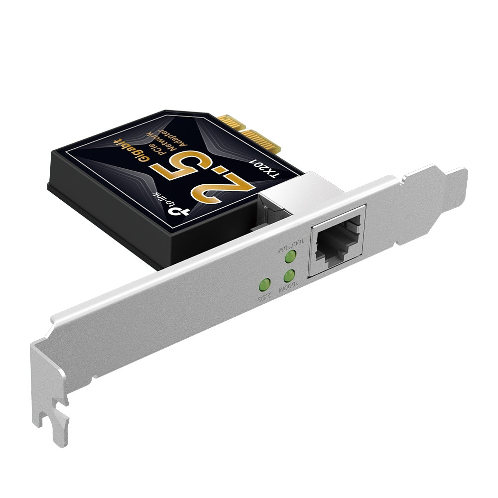 TP-Link TX201 PCIe Network Adapter — Brackets Included