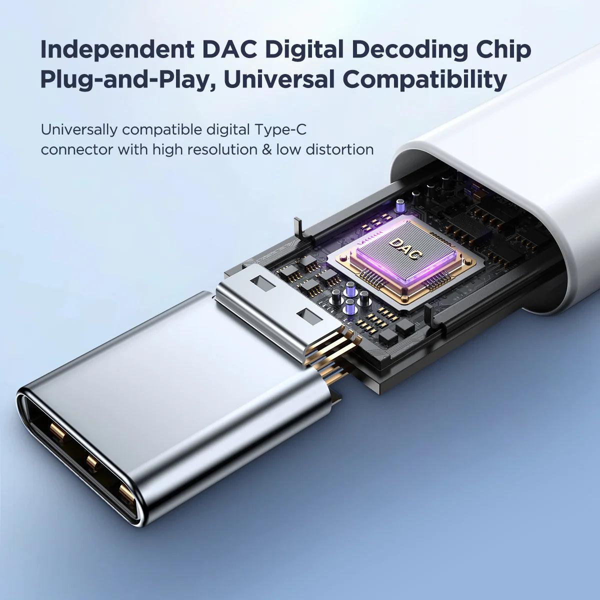 سماعات جوي روم Type-C سلكية بنصف تصميم أذن