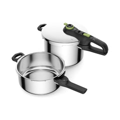 Tefal Secure Trendy Pressure Cooker Set – P2584300 (6 L + 4 L)