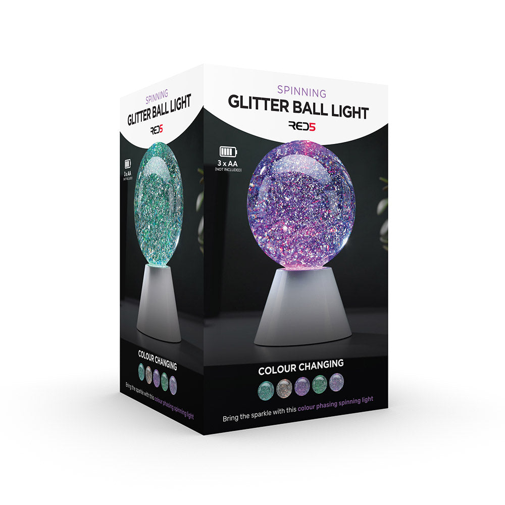 The Source Glitter Ball Light Mesmerizing LED Lamp