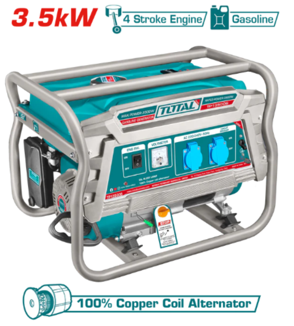 Total 3.5kW Gasoline Generator Reliable Power Supply