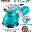 Total 320W Rotary Sander High Precision & Adjustable Speed