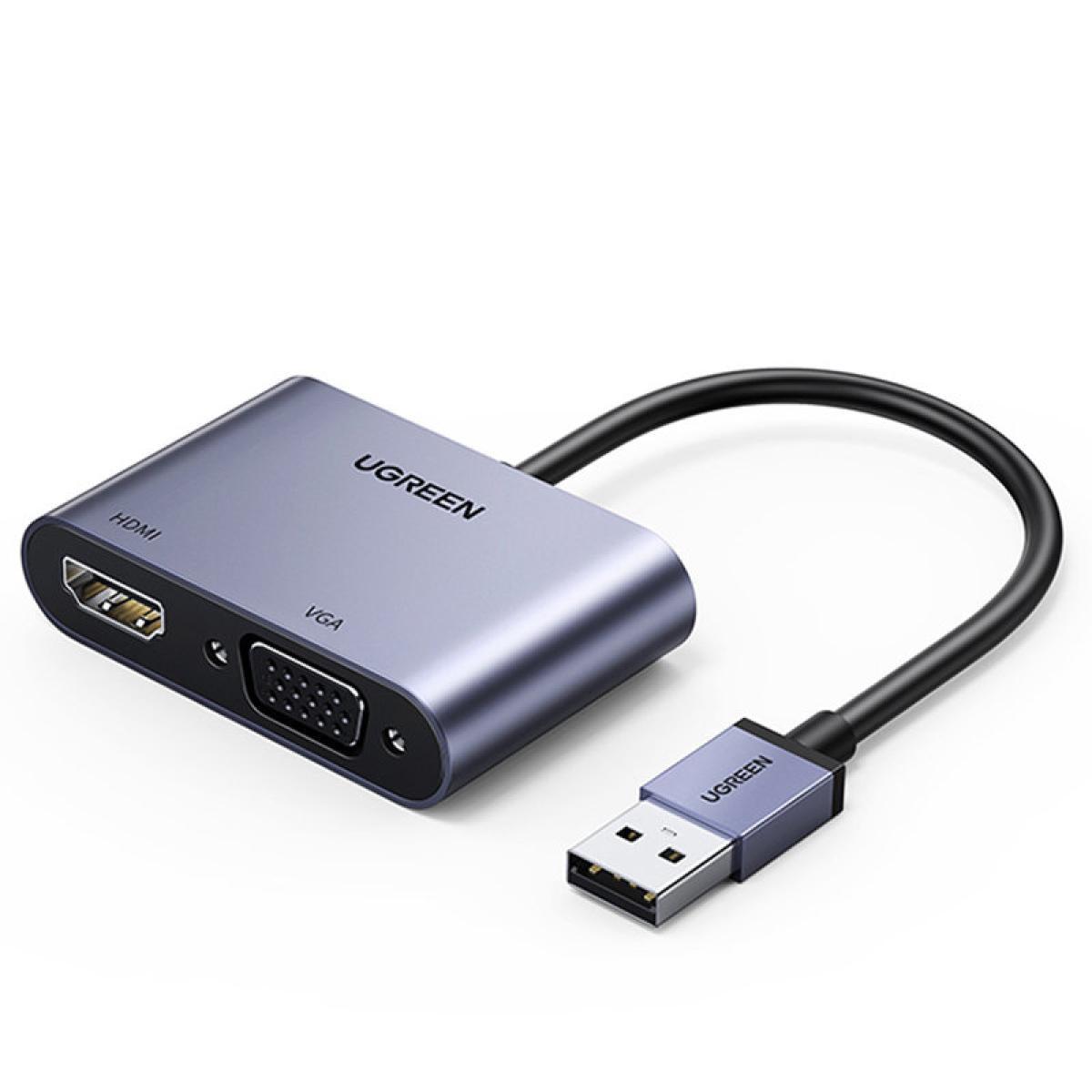 محول يوجرين USB 3.0 HDMI & VGA