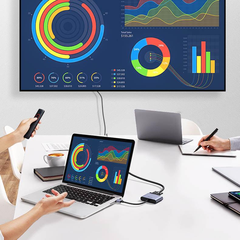 محول يوجرين USB 3.0 HDMI & VGA