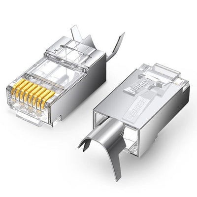 UGREEN رؤوس RJ45 محمية CAT6A/CAT7 - كيس 10 قطع (70316)