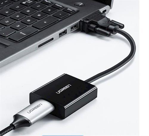 محول يوجرين VGA إلى HDMI مع Micro USB و3.5mm صوت