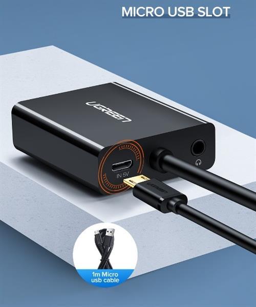 محول يوجرين VGA إلى HDMI مع Micro USB و3.5mm صوت