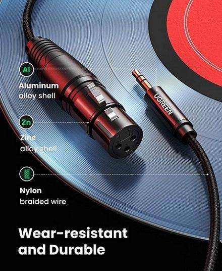 UGREEN 3.5mm Three-Pole Male to XLR Female Audio Cable 2m AV182