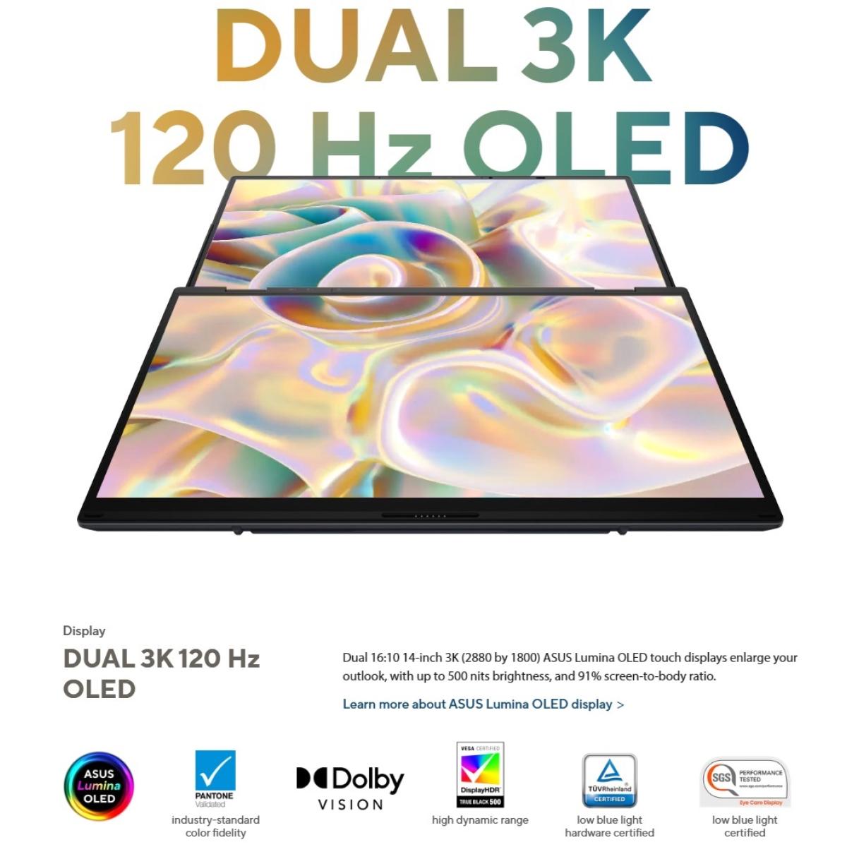 ASUS Zenbook Duo OLED Dual 14" Touch i9 32GB 2TB SSD