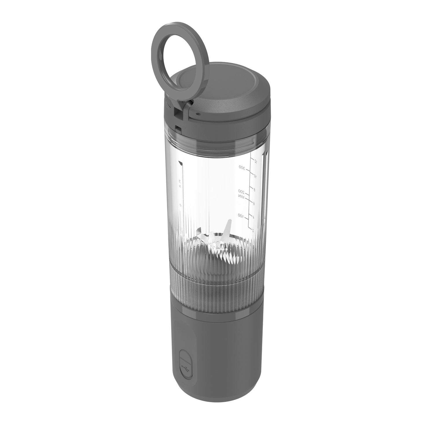 Flugel VitaGo Portable Blender – 180W, 600ml BPA-Free Tritan Cup, USB-C Fast Charging, Stainless Steel Blades | Grey