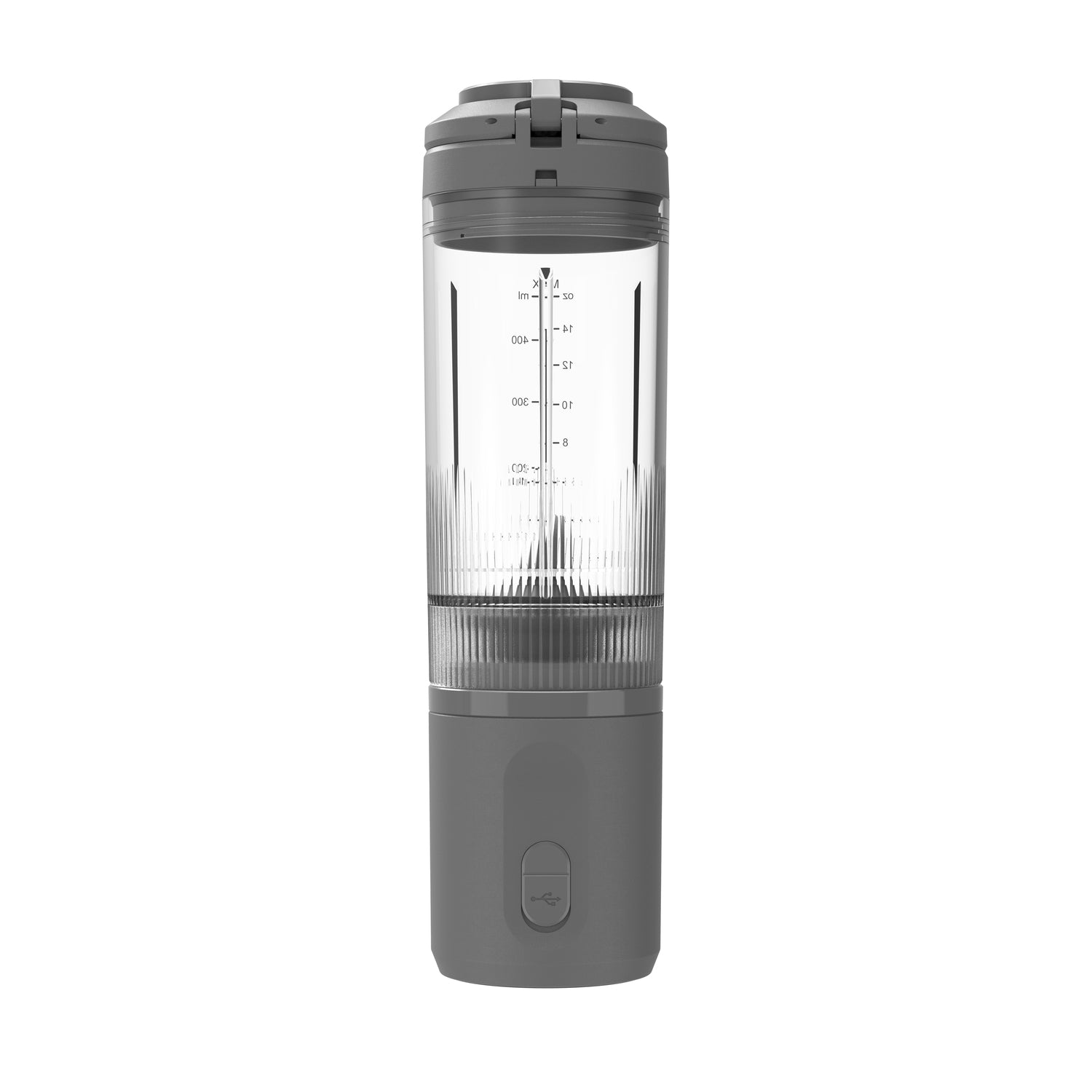 Flugel VitaGo Portable Blender – 180W, 600ml BPA-Free Tritan Cup, USB-C Fast Charging, Stainless Steel Blades | Grey