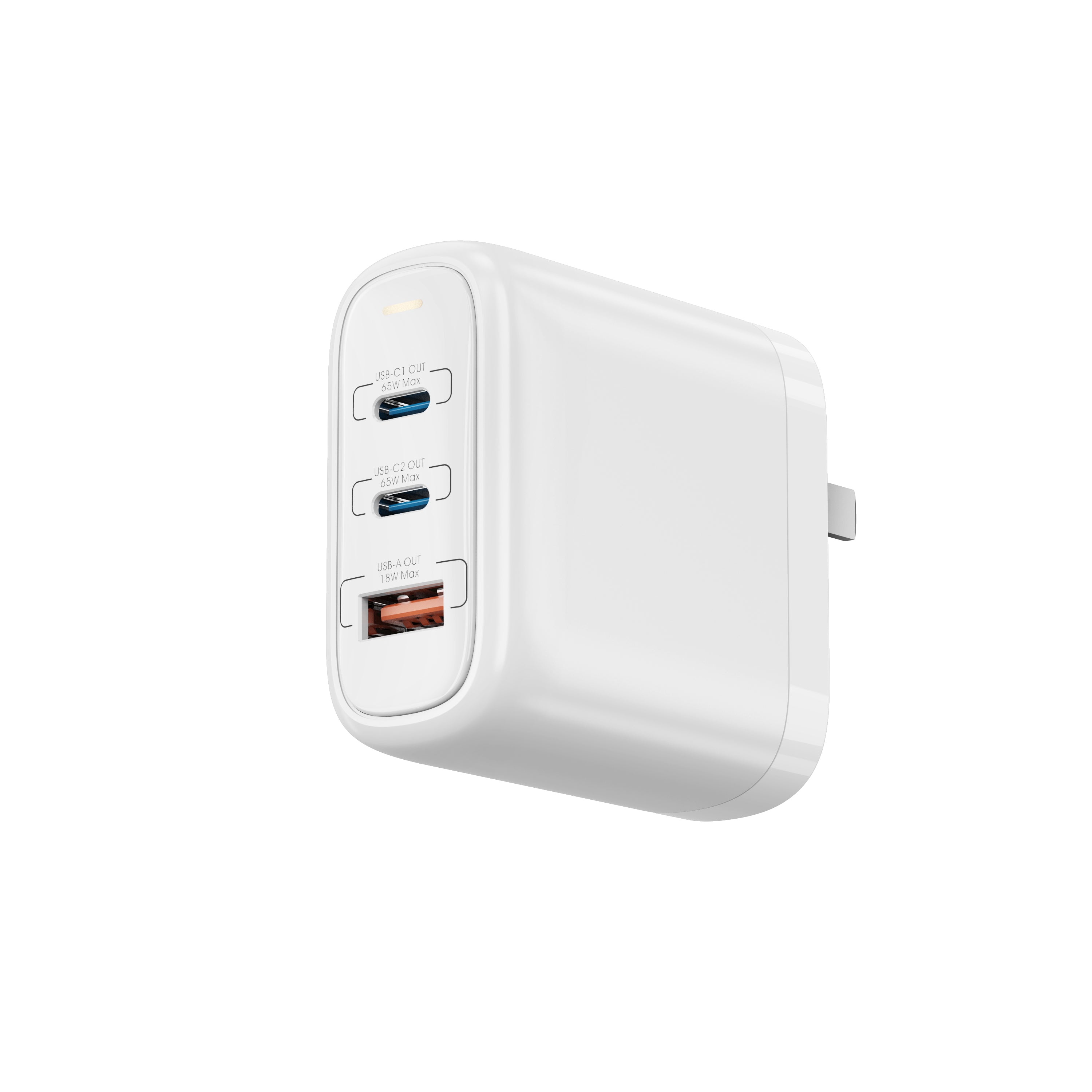 WIWU Ark GaN 65W Fast Charger QC & PD Multi Port Power - White