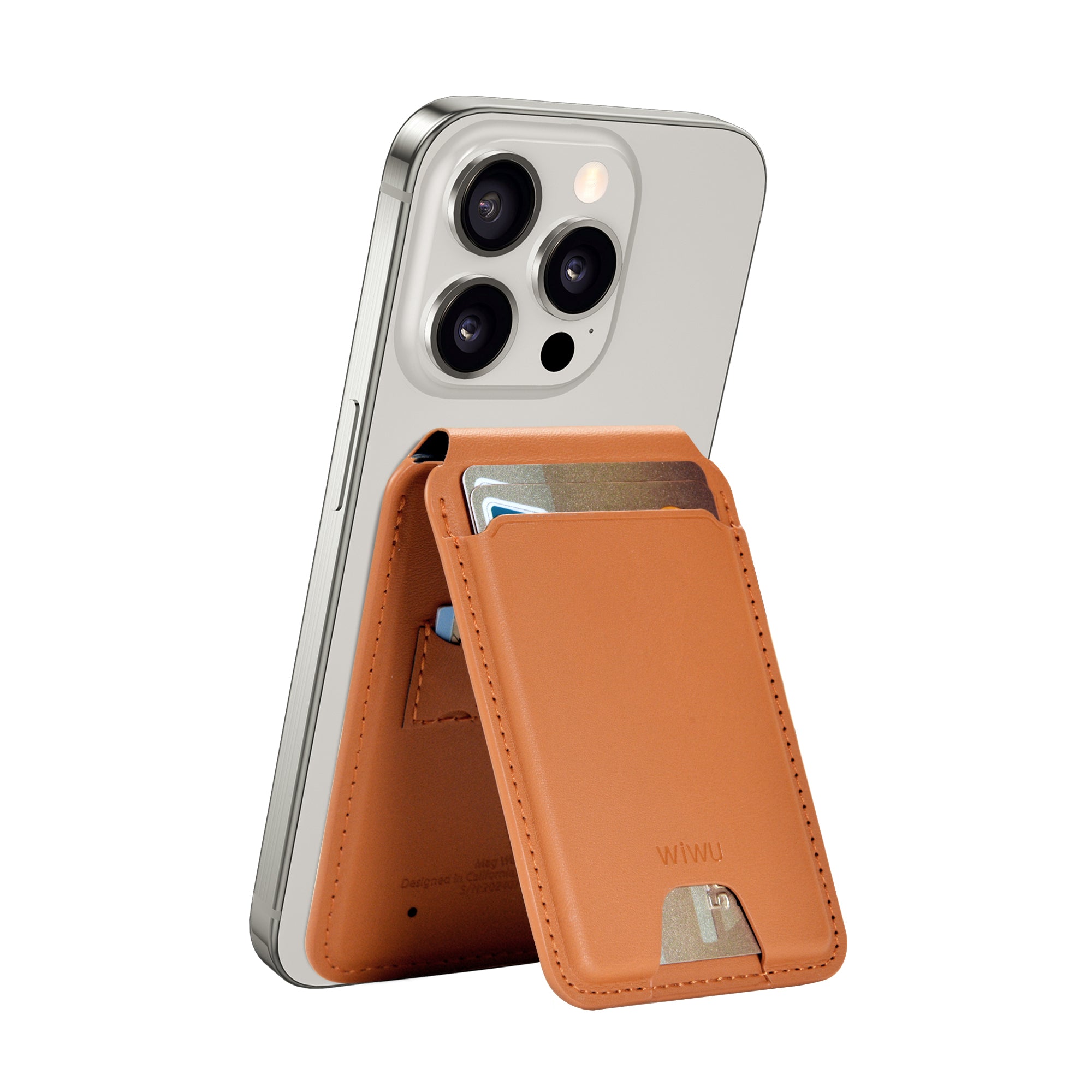 WIWU Mag Wallet FM MW 005 Slim & Magnetic - Brown