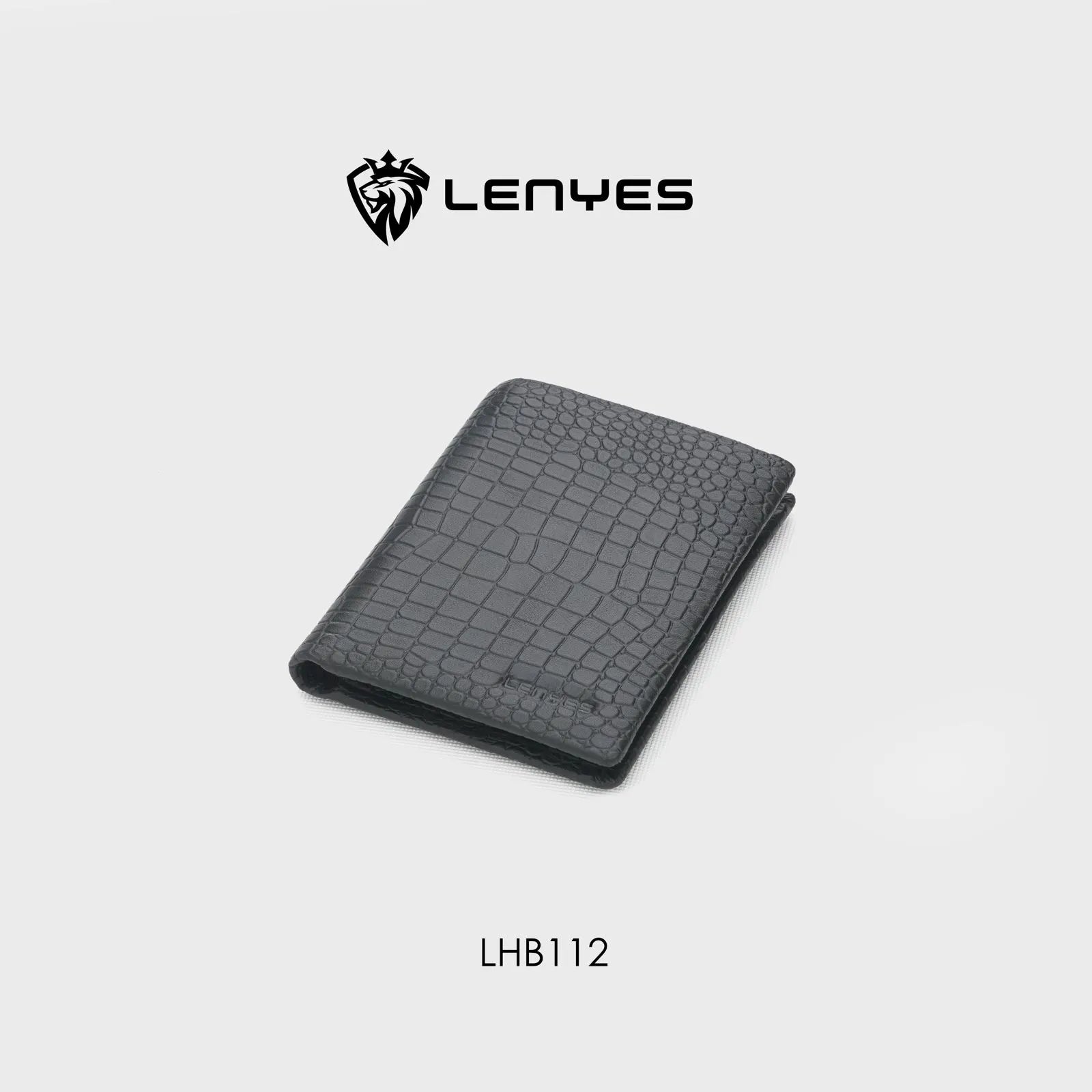 LENYES LHB112 Card Holder – Slim, Leather & Black