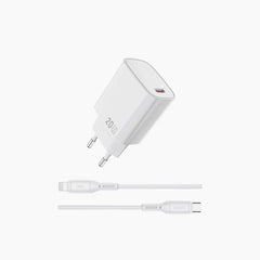 WiWU Essen GaN 20W Fast Charger + C to Lightning Cable