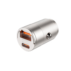 Wiwu Nano A & C 30W Fast Car Charger Wi QC028 - Titanium