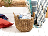 Madame Coco Dorise Large Wicker Basket – Rustic Natural Storage Basket for Home & Living