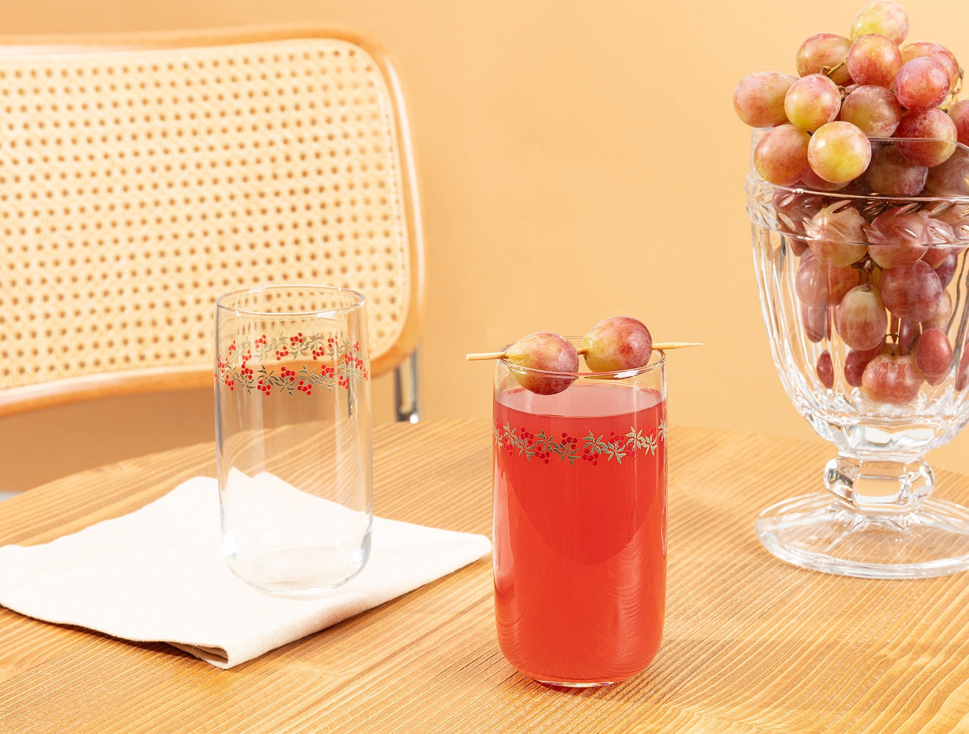 Musette-cherry Bloom 4-piece Beverage Glass Set - Madame Coco JO