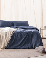 Madame Coco Adrien King Size Ribbed Duvet Cover Set
