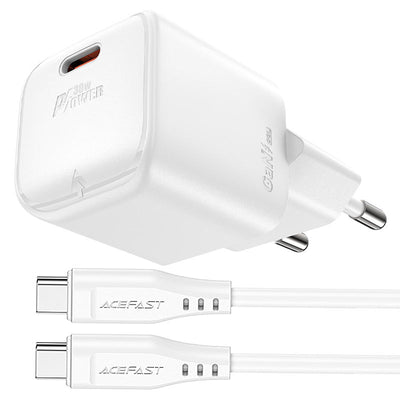 شاحن ACEFAST A77 Mini 30W مع كابل USB-C طقم كامل