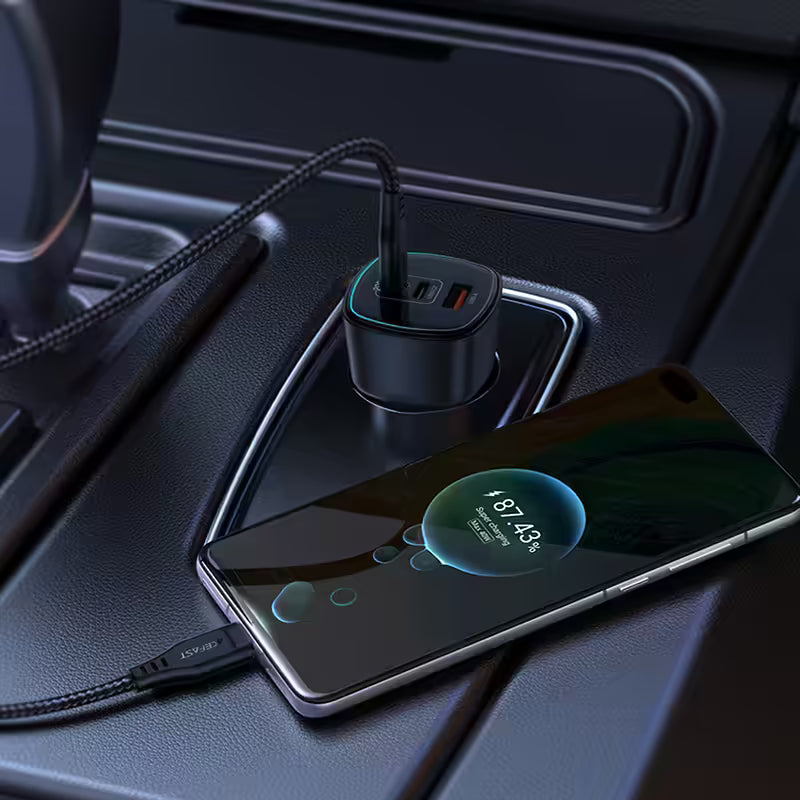 شاحن سيارة ACEFAST B18 سريع 200W 3 منافذ USB-C وUSB-A