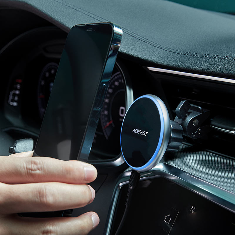 ACEFAST D3 15W Magnetic Wireless Charging Car Holder — Air Vent Mount for iPhone 12 Series