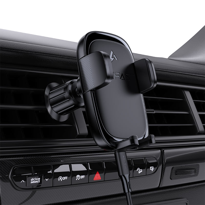 ACEFAST D48 15W Wireless Charging Car Holder Air Vent Mount with Mechanical Clamp