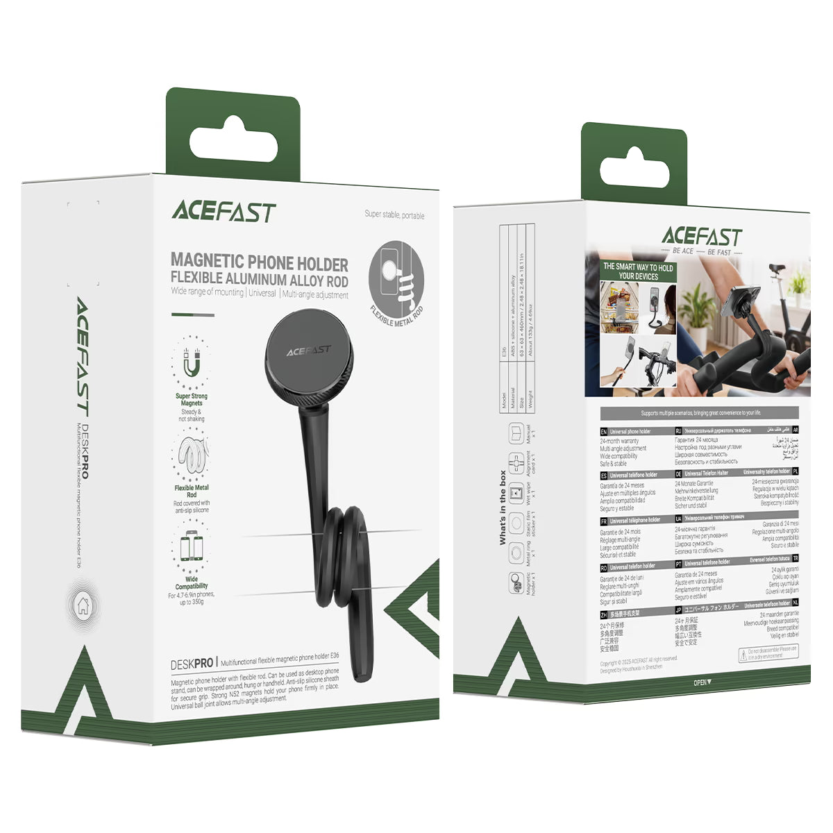 ACEFAST E36 Flexible Magnetic Phone Holder – Multi-Use Stand with Strong N52 Magnets